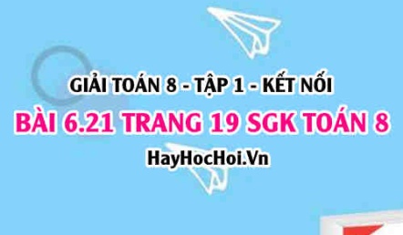 Bài 6.21 trang 19 Toán 8 Tập 2 Kết nối tri thức